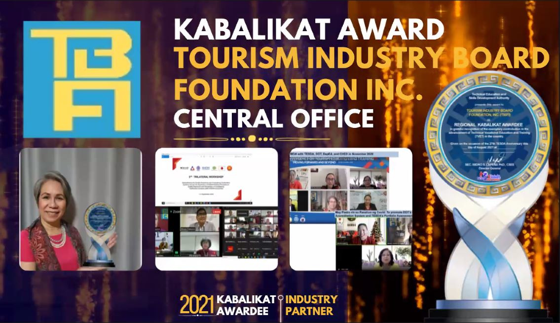 TIBFI: TESDA 2021 Kabalikat Awardee