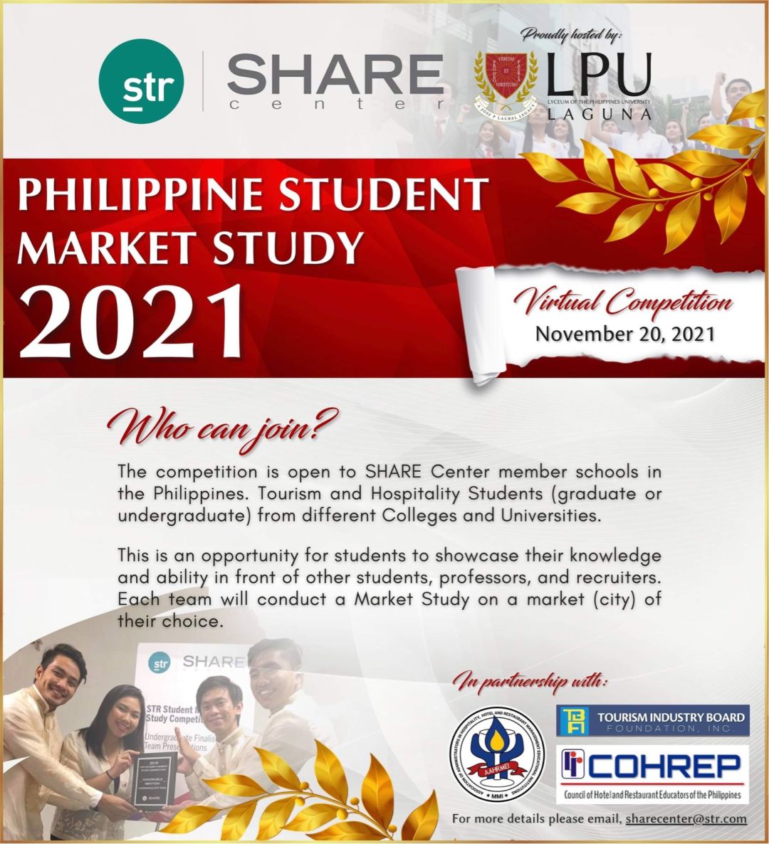 2021 Philippine Student Market Study Competition Proudly Hosted by LPU-Laguna