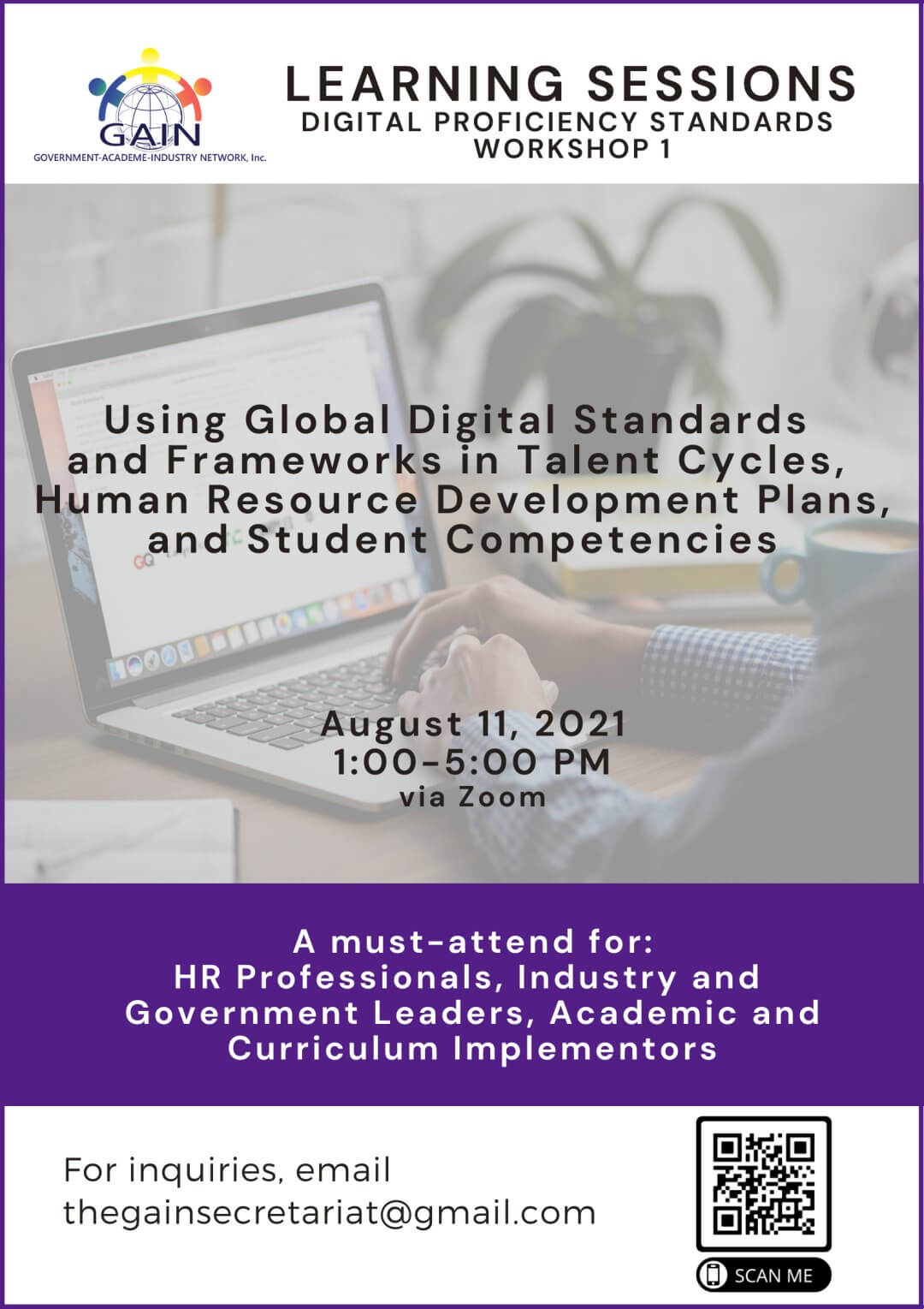 GAIN Learning Session: Using Global Digital Standards and Frameworks in Talent Cycles, Human Resource Development Plans, and Student Competencies