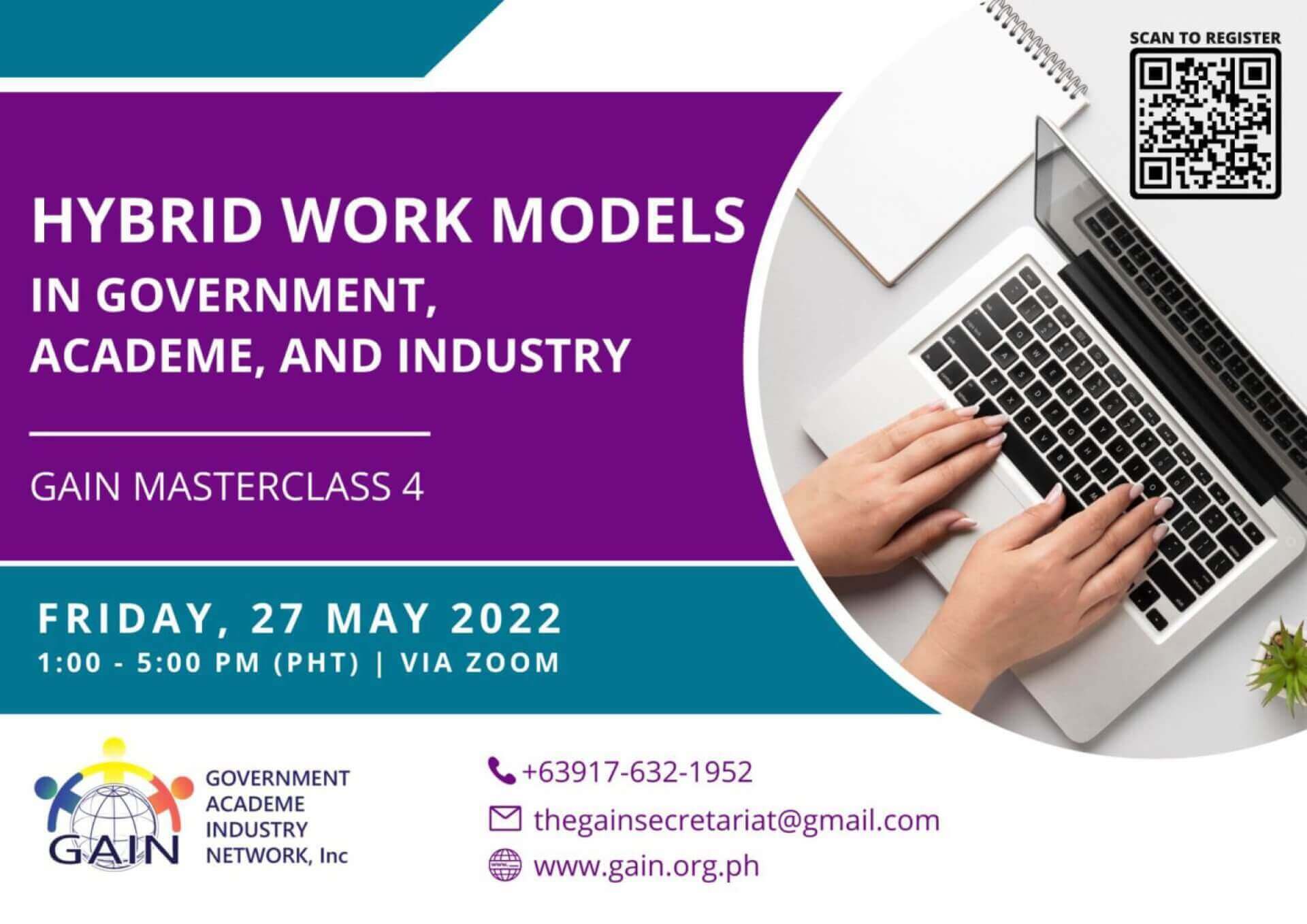 GAIN Masterclass Hybrid Work Models in Government, Academe, and Industry (