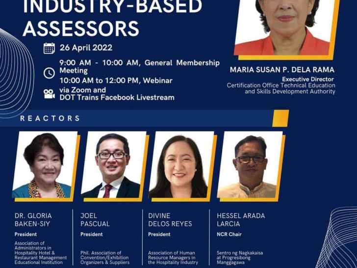 The 12th DOT & Tourism Board Webinar: Call for Industry-Based Assessors